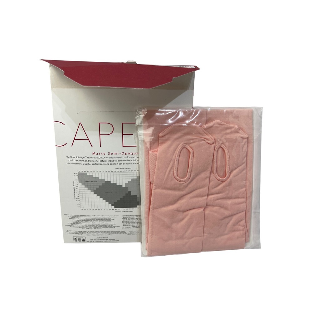 NIB Capezio Transition Tights L/XL Ballet Pink Ultra Soft Matte Semi-Opaque 1506
